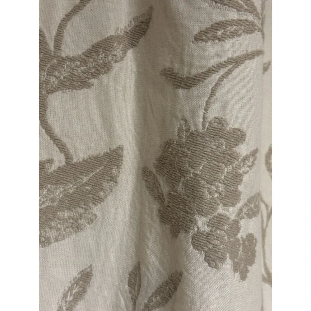 New Anthropologie Francine Woven Floral Curtain Set 2 Panels 63